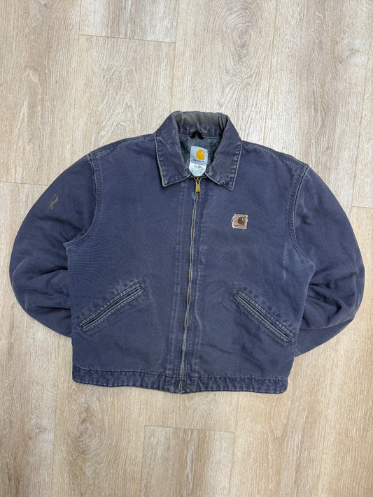 Faded Petrol Blue Carhartt Detroit Jacket - Medium