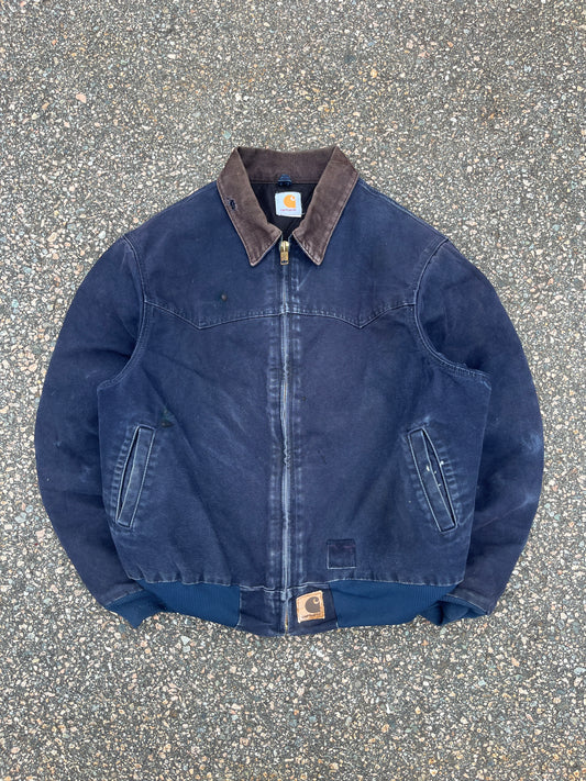 Faded Midnight Blue Carhartt Santa Fe Jacket - Medium