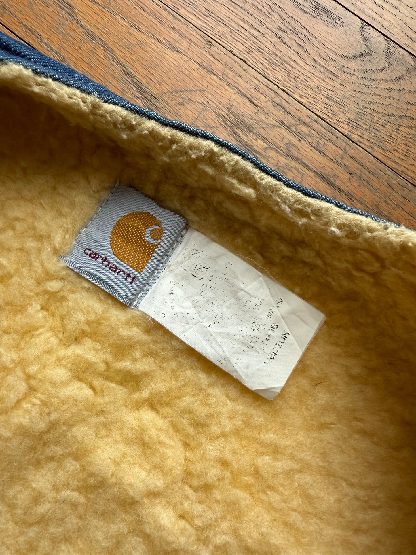 80’s Faded Denim Sherpa Lined Carhartt Vest - Small