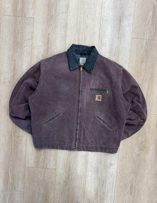 Faded Burgundy Carhartt Detroit Jacket - Boxy L-XL