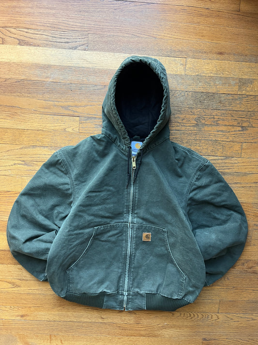 Faded Olive Green Carhartt Active Jacket - Large