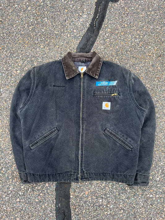 Faded Black Carhartt Detroit Jacket - Medium