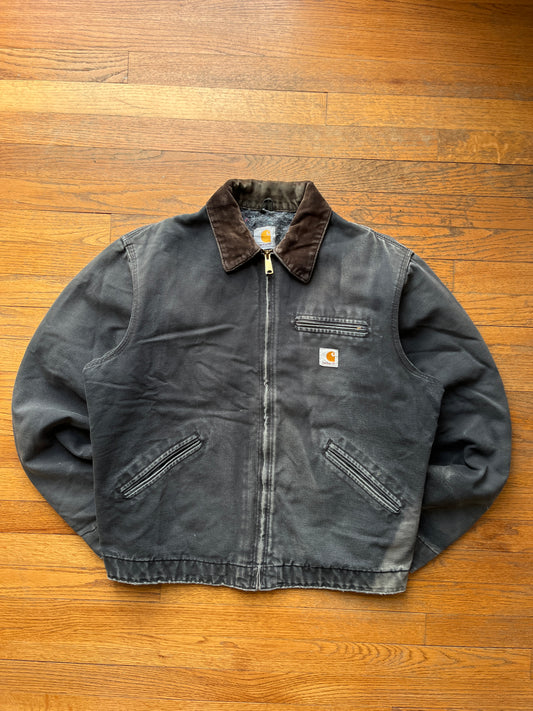 Faded Black Carhartt Detroit Jacket - Large