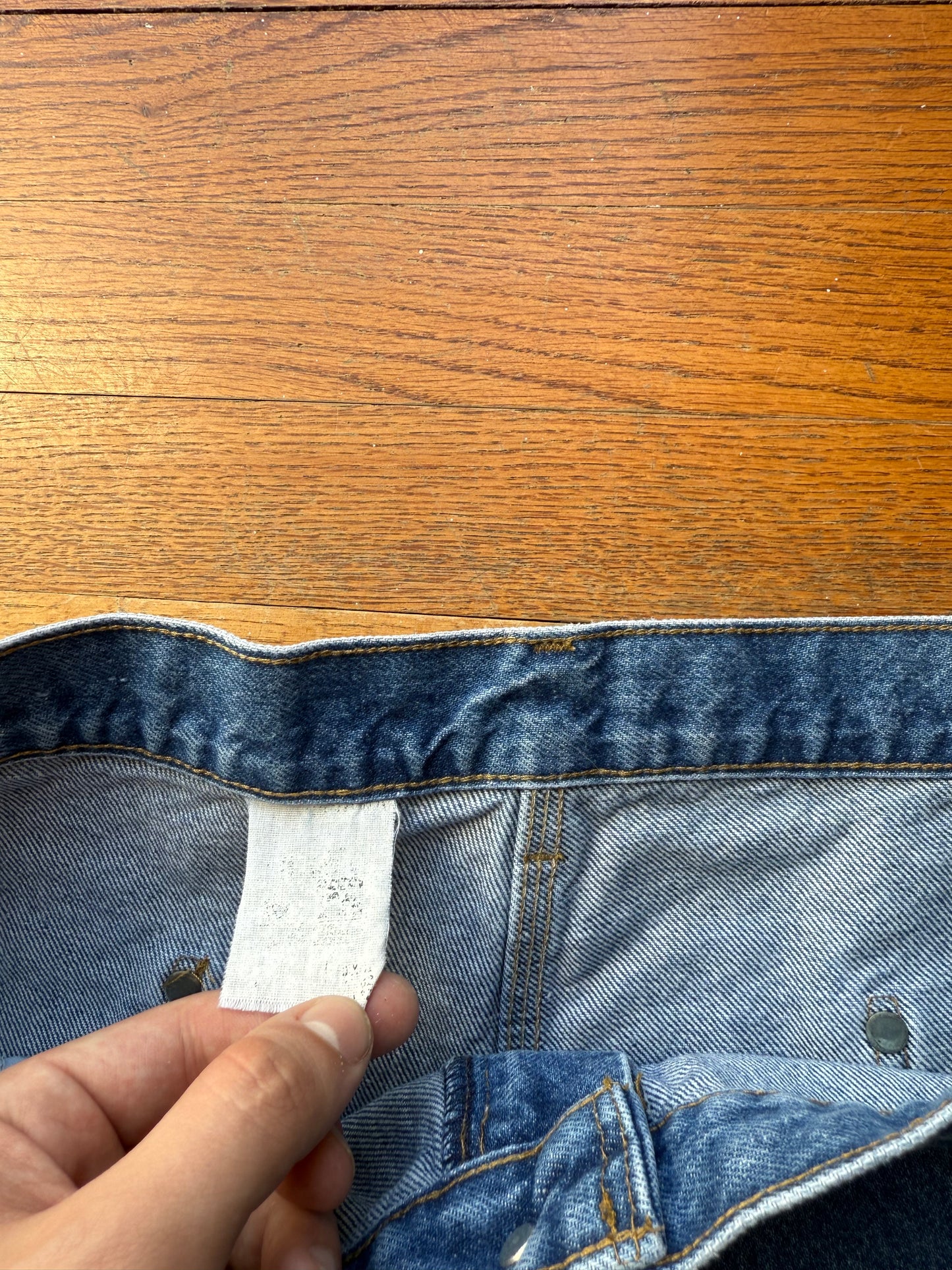 Faded Denim Carhartt Double Knee Pants - 38 x 31.5