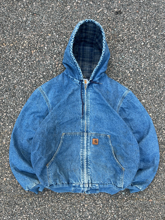 Faded Denim Carhartt Active Jacket - Boxy M-L