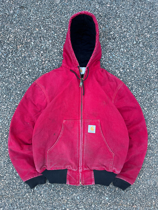 色あせたストロベリーレッド カーハート アクティブ ジャケット - S