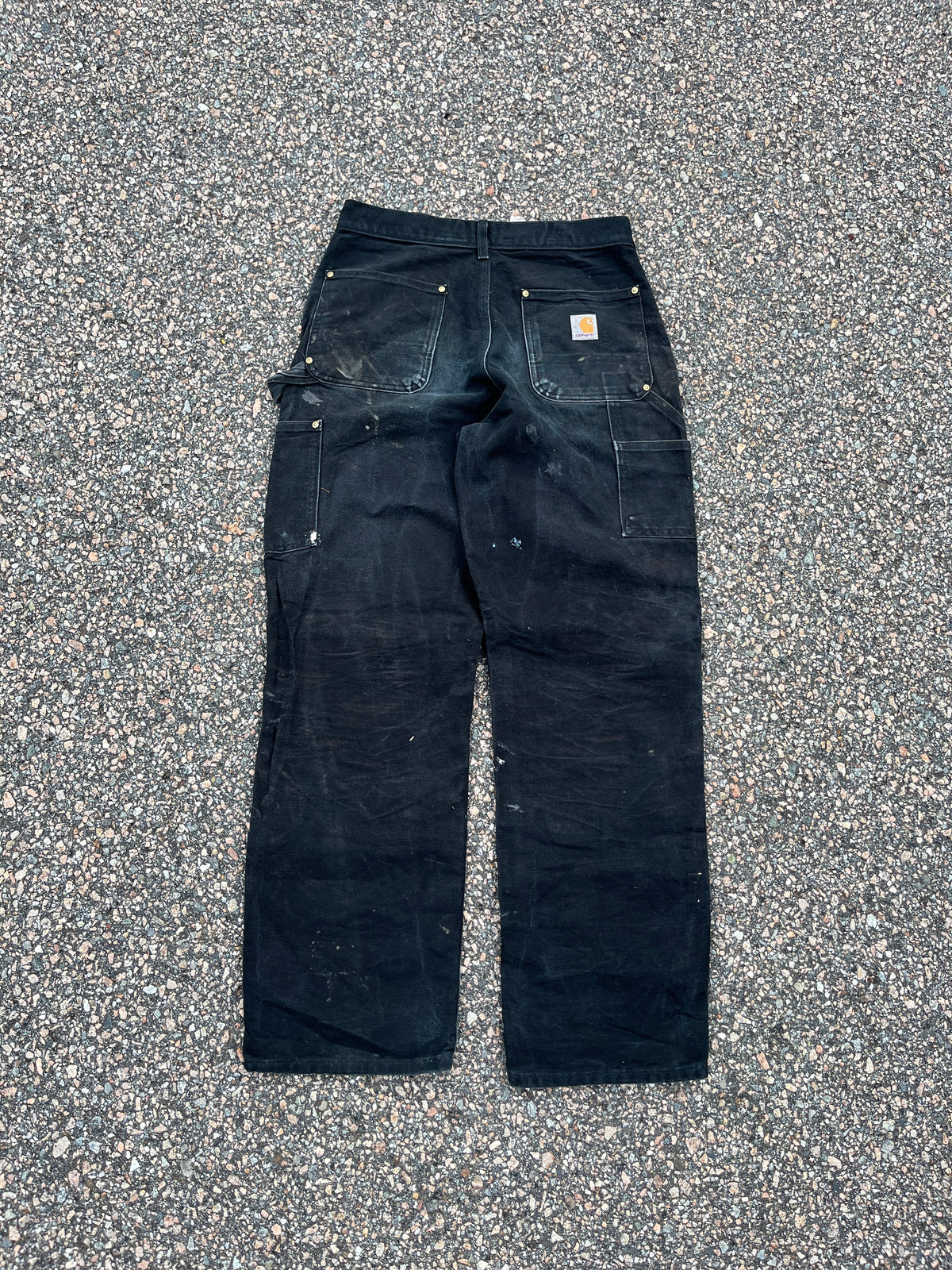 褪色和涂漆黑色 Carhartt 双膝裤 - 29 x 30
