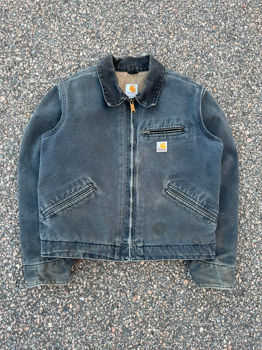 Faded Petrol Blue Carhartt Detroit Jacket - Small