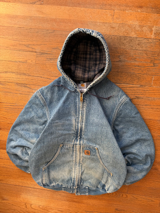 Faded Denim Carhartt Active Jacket - Medium
