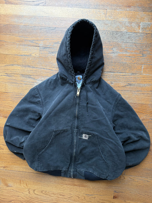 Faded Black Carhartt Active Jacket - Large