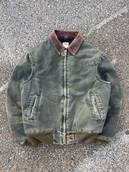 Faded Olive Green Carhartt Santa Fe Jacket - Fits S-M