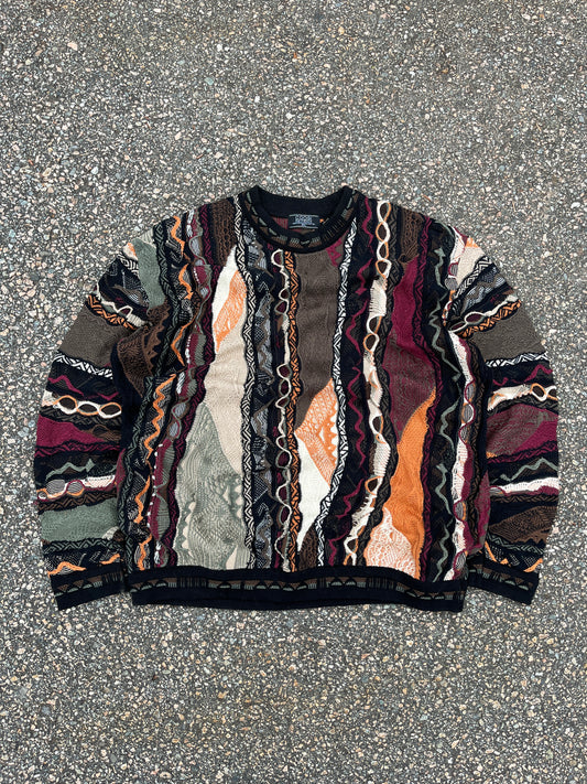 Vintage Coogi 3D Knit Cotton Sweater - Fits XL-2XL