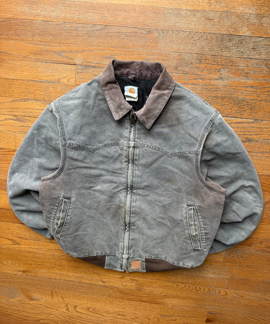 Faded Chestnut Brown Carhartt Santa Fe Jacket - Fits M-L