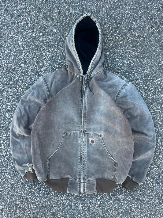 Faded n Distressed Chestnut Brown Carhartt Active Jacket - Medium