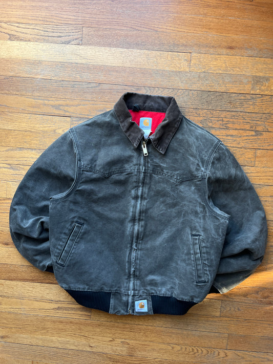 Faded Black Carhartt Santa Fe Jacket - Medium