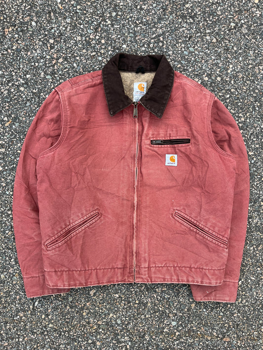 Faded Vintage Rose Carhartt Detroit Jacket - Small