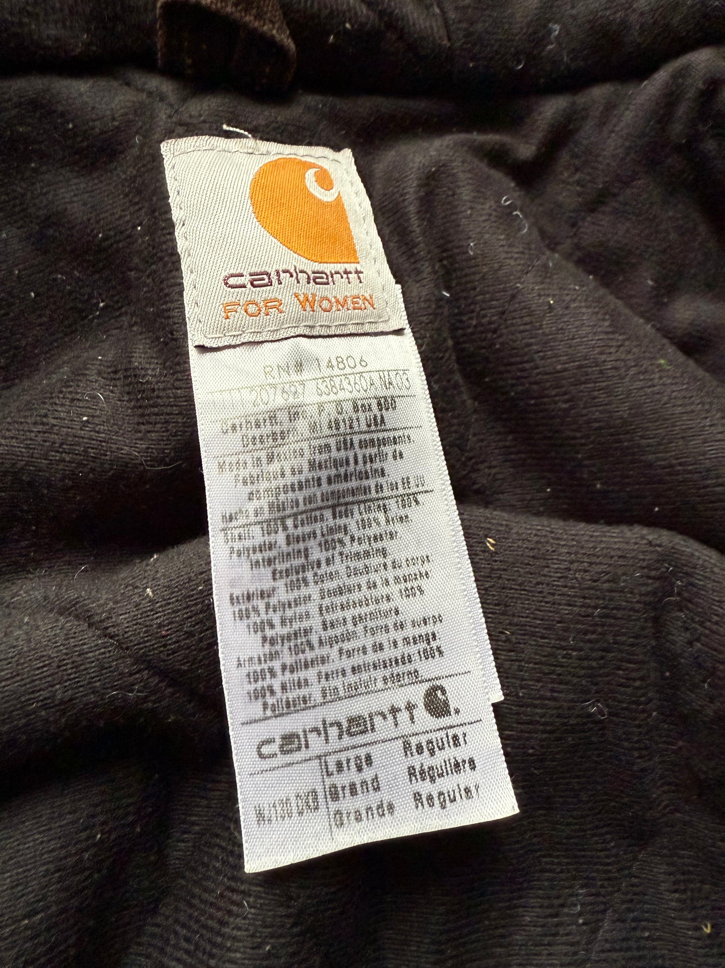 Faded Dark Brown Carhartt Active Jacket - Medium