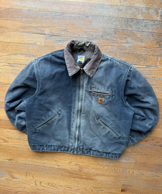 Faded Black Carhartt Detroit Jacket - Boxy Medium