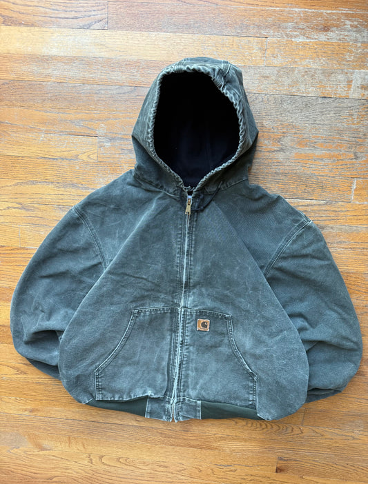 Faded Olive Green Carhartt Active Jacket - Boxy XL