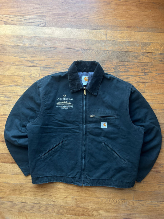 Faded Black Carhartt Detroit Jacket - Boxy Large