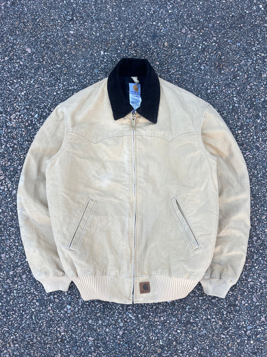 色あせたクリーム色のカーハート サンタフェ ジャケット - ミディアム