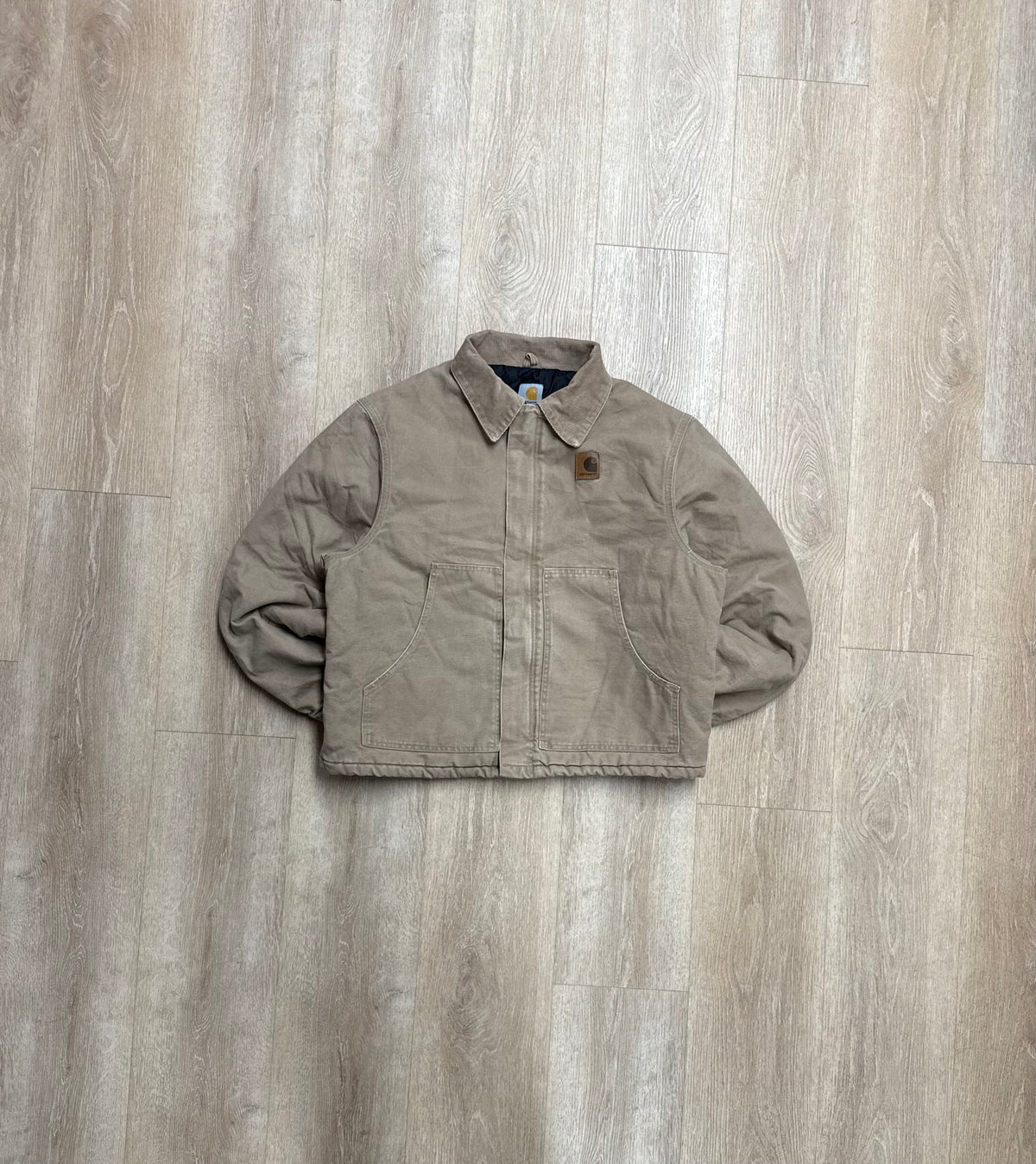Faded Beige Carhartt Arctic Jacket - Large