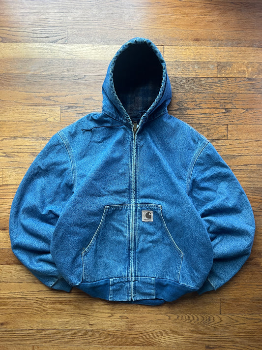 フェードデニム カーハート アクティブ ジャケット - ボックス型 L-XL