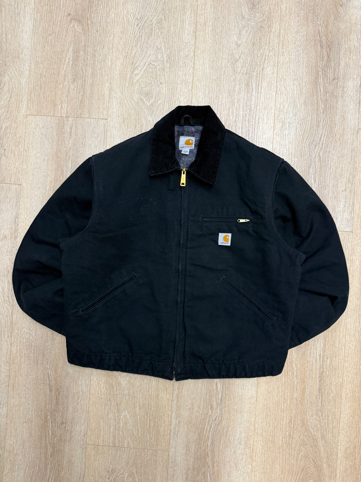 Faded Black Carhartt Detroit Jacket - Large