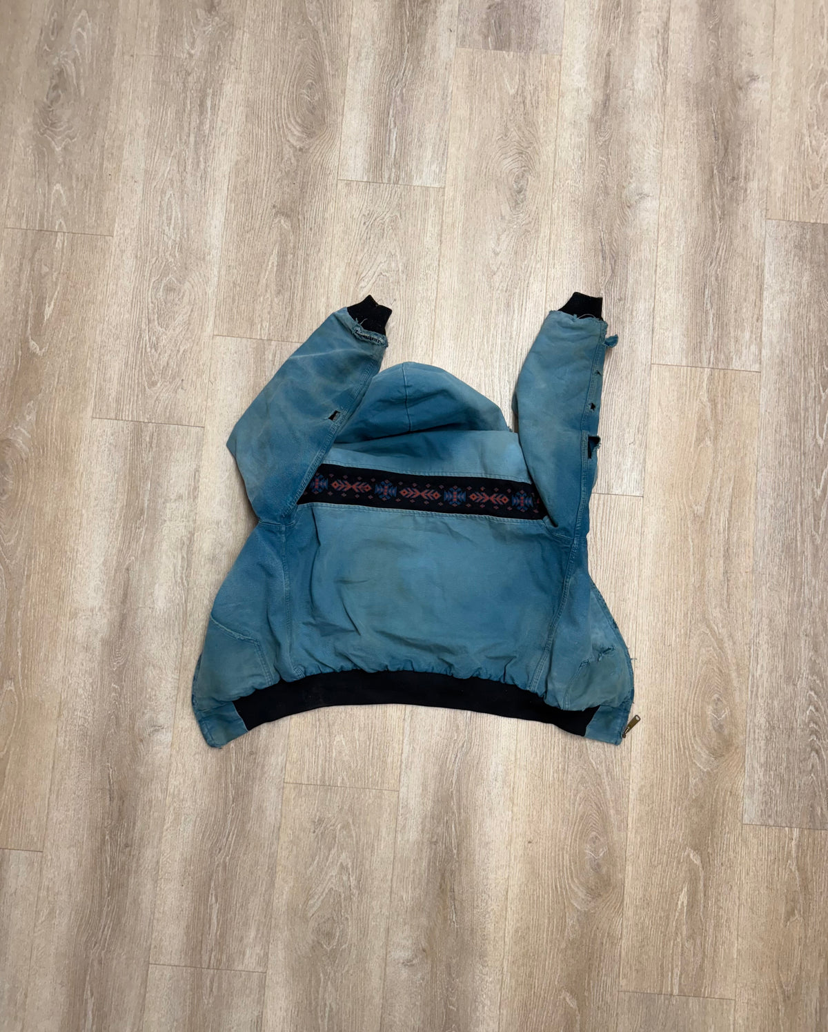Faded Teal Southwest Aztec Carhartt Active Jacket - Small
