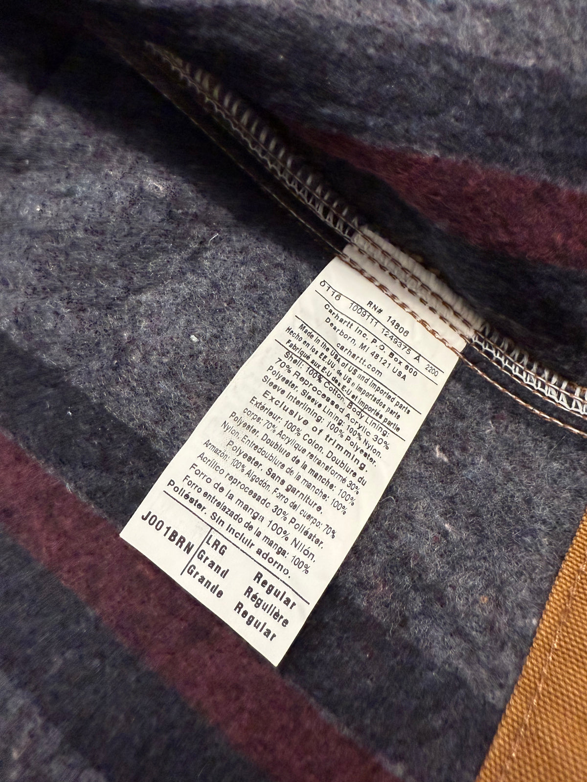Faded Brown Carhartt Detroit Jacket - Large