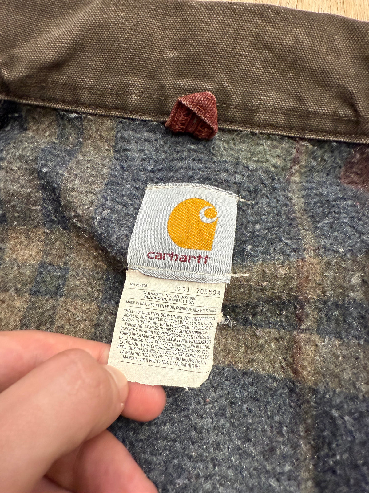 Faded Brick Red Carhartt Detroit Jacket - XL