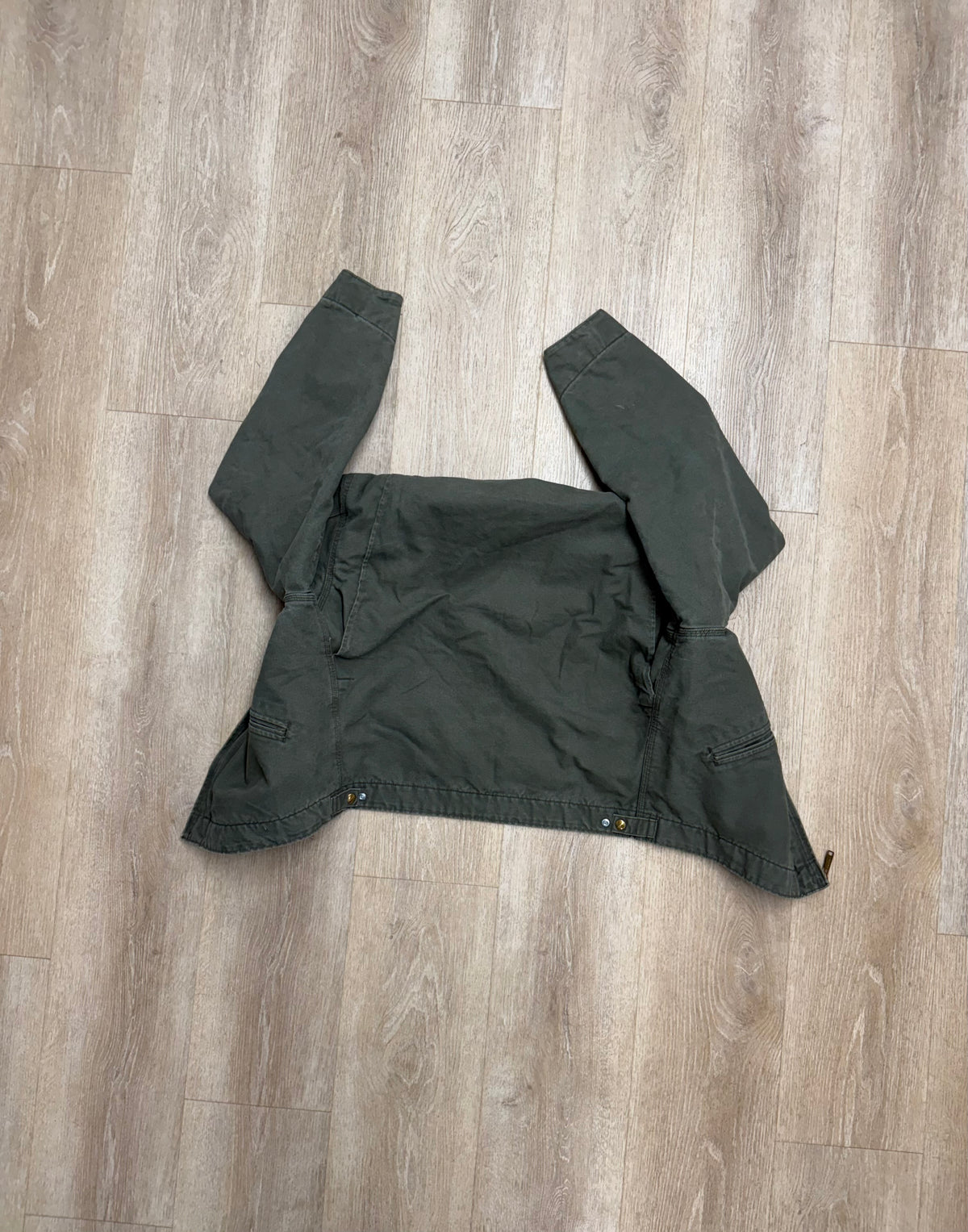 Faded Army Green Carhartt Detroit Jacket - Boxy Medium