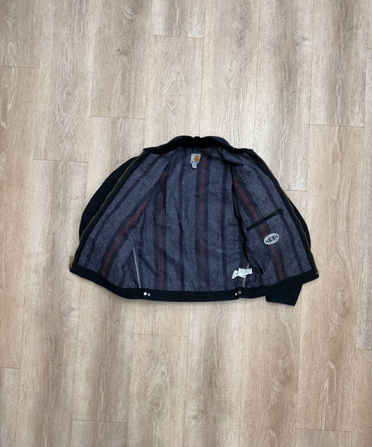 Faded Black Carhartt Detroit Jacket - Medium