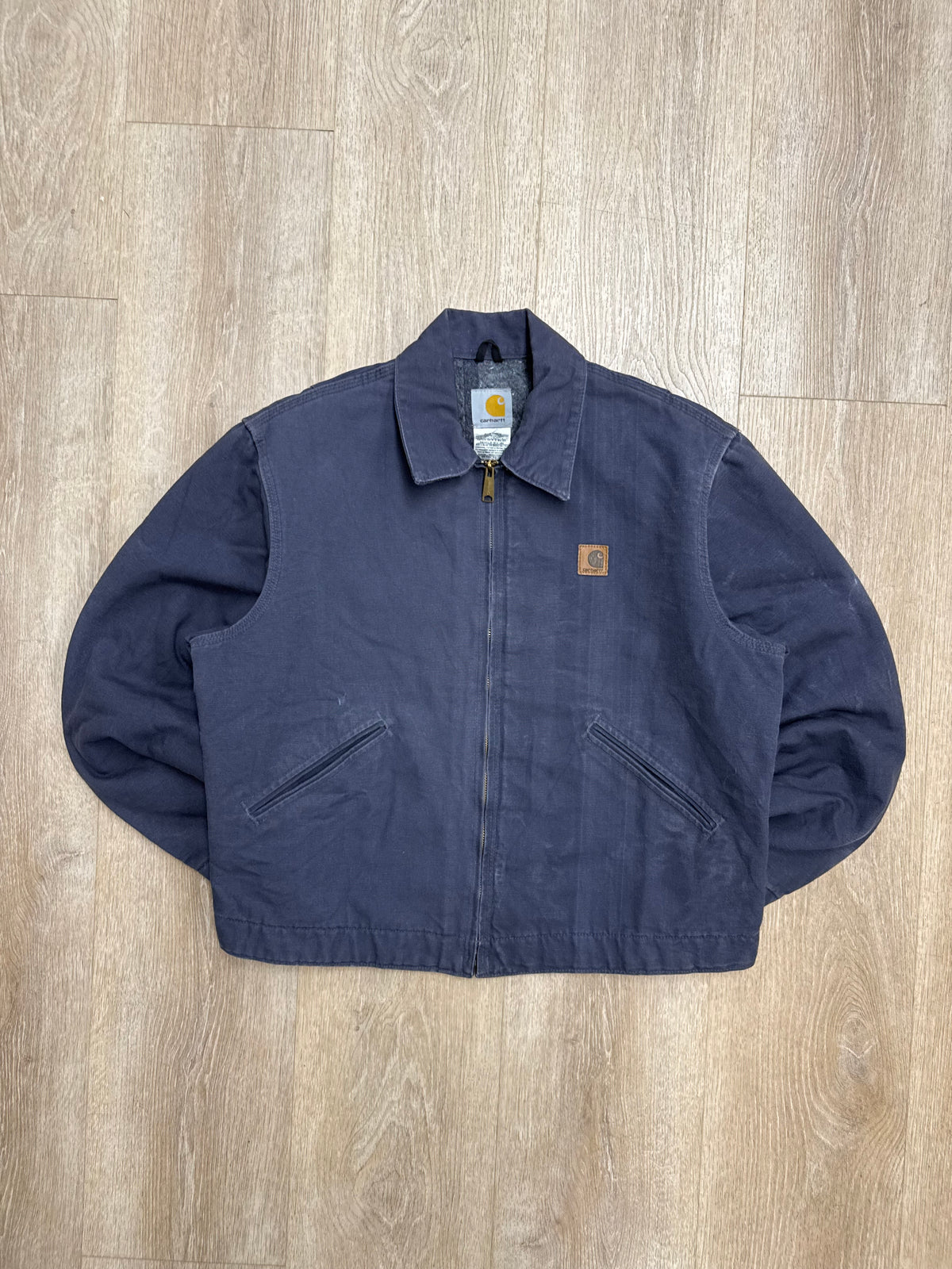 Faded Petrol Blue Carhartt Detroit Jacket - Large