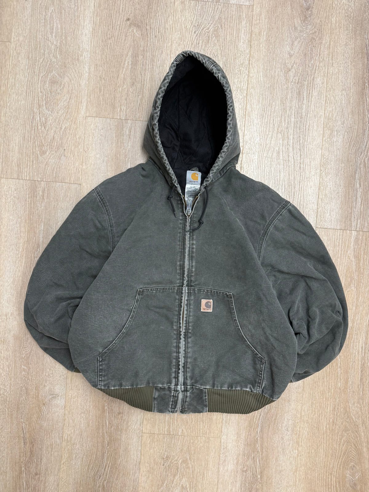 Faded Olive Green Carhartt Active Jacket - Large