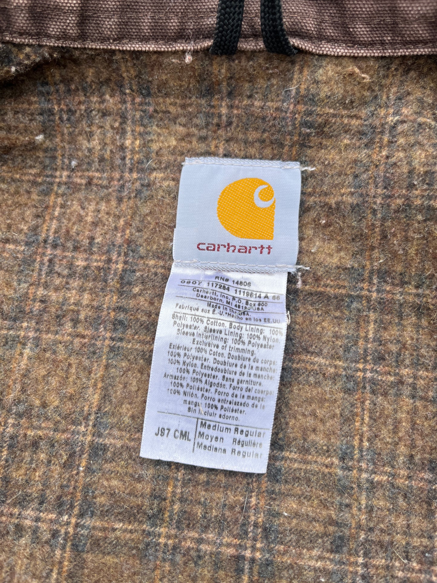 色あせたキャラメル カーハート デトロイト ジャケット - ミディアム