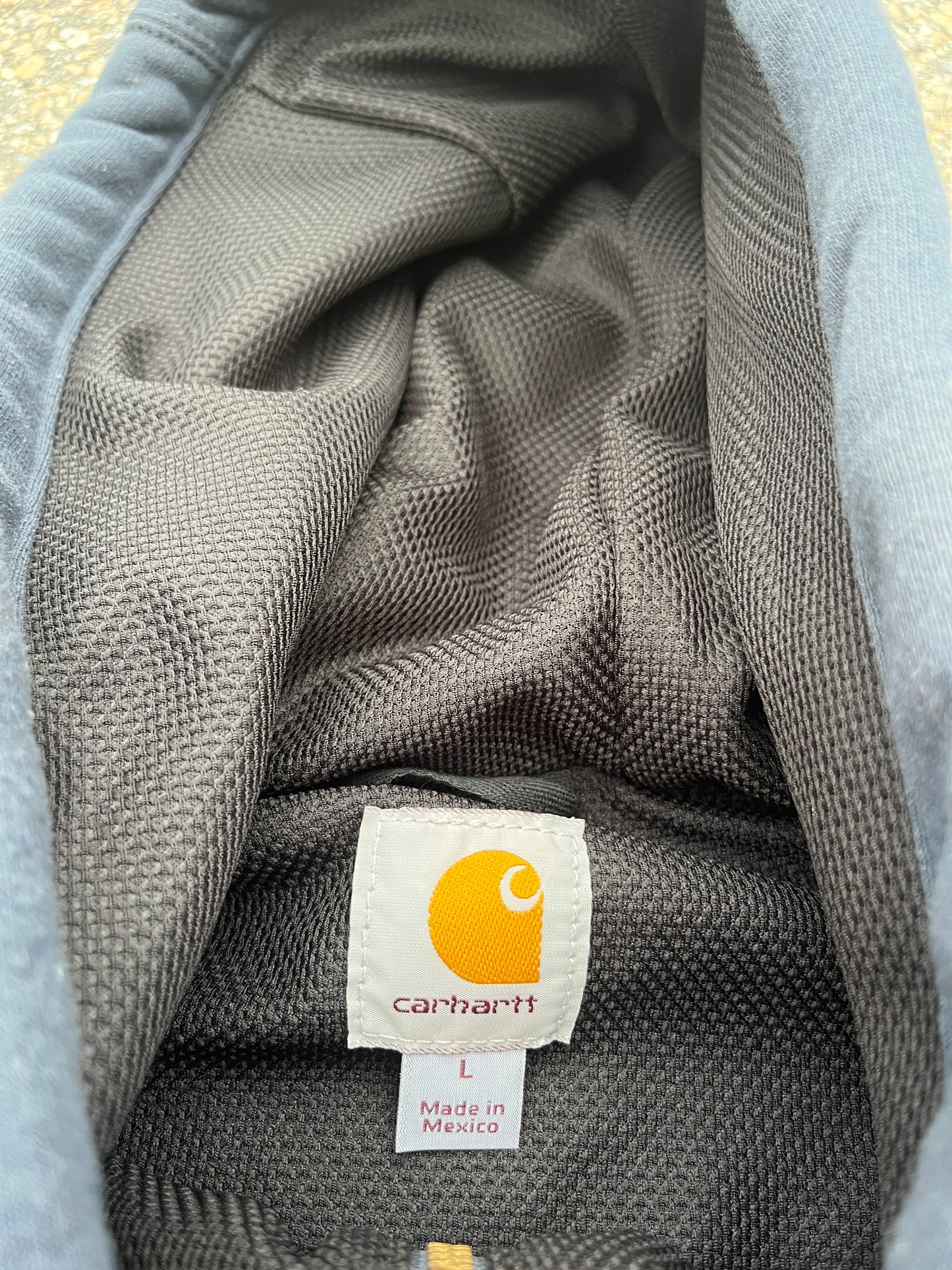 ネイビー カーハート ジップアップ パーカー - L