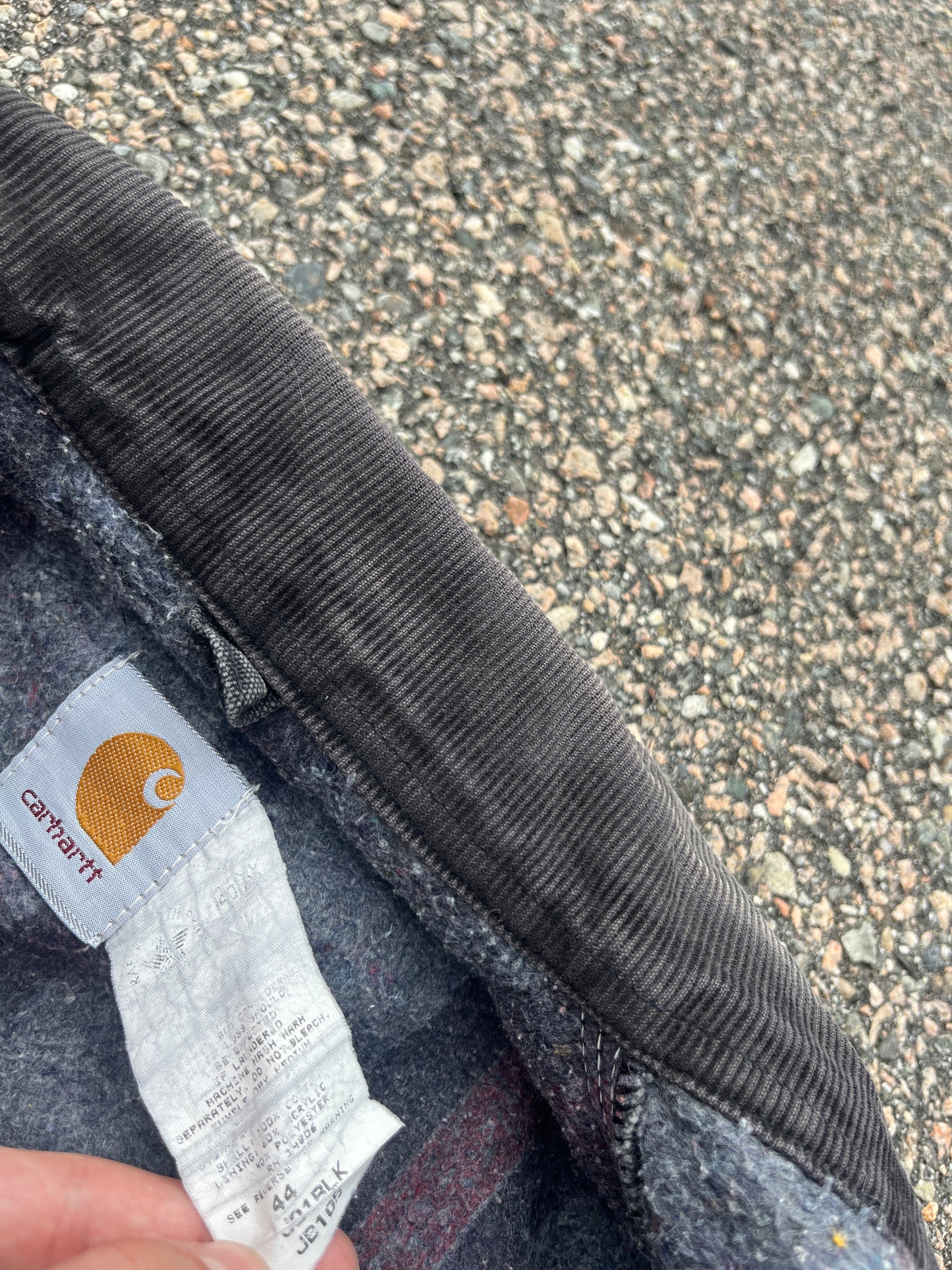 色あせたブラック カーハート デトロイト ジャケット - ミディアム