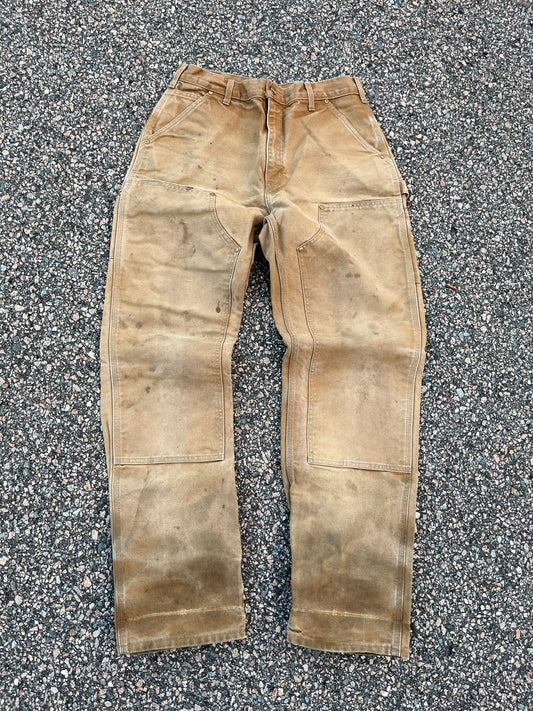 Faded Tan Carhartt Double Knee Pants - 30 x 32