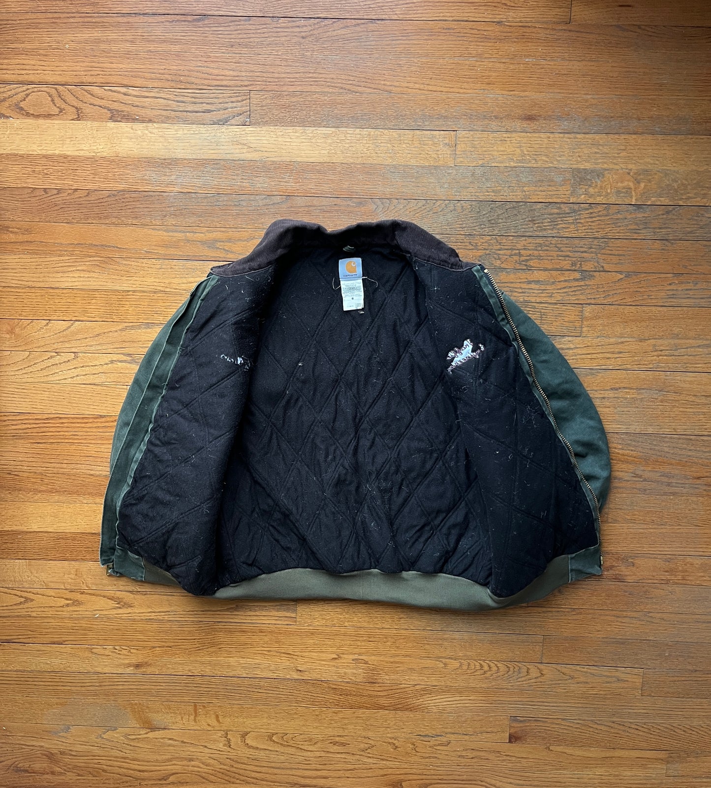 Faded Olive Green Carhartt Santa Fe Jacket - Boxy Large