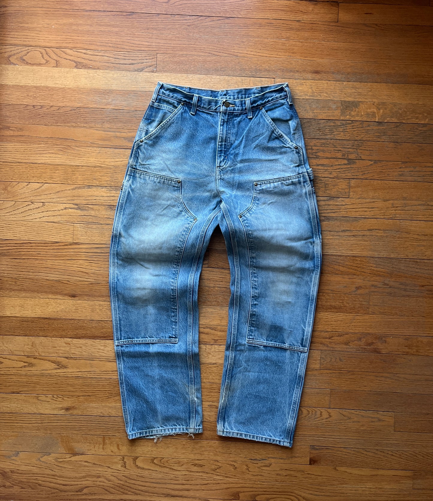 Faded Denim Carhartt Double Knee Pants - 31 x 31