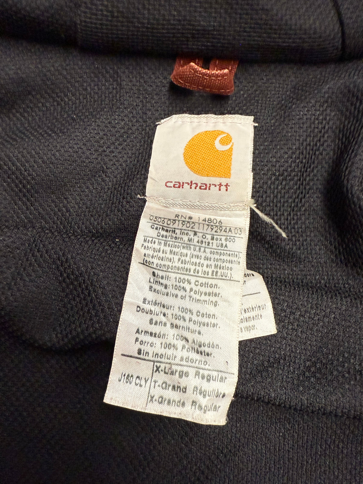 Faded Clay Red Carhartt Active Jacket - XL