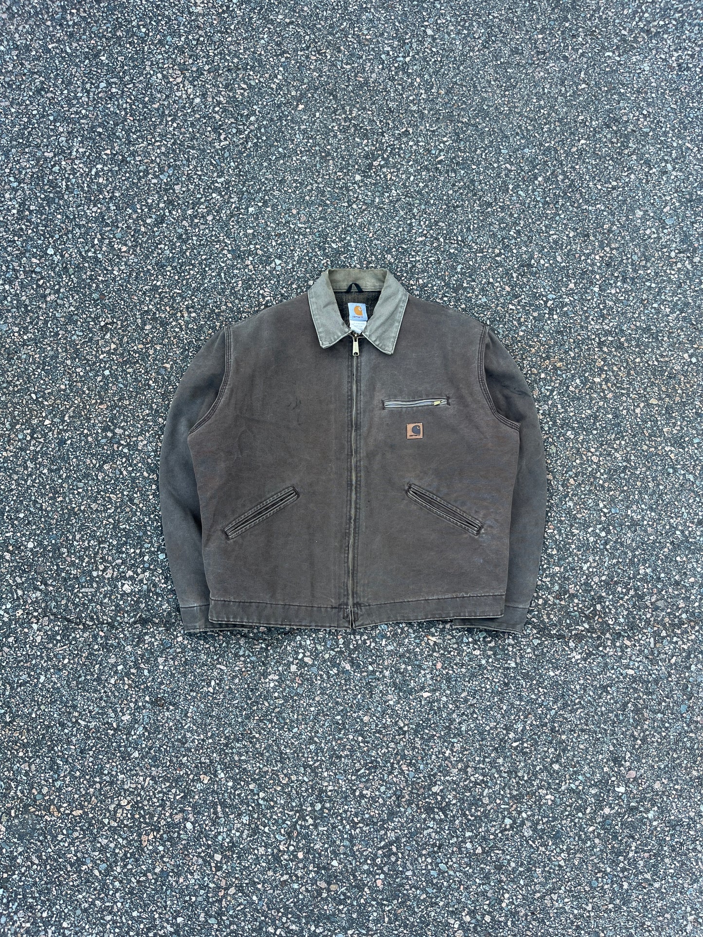 褪色栗棕色 Carhartt 底特律夹克 - 宽松 L-XL