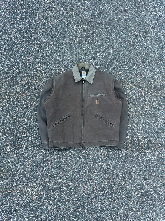 褪色栗棕色 Carhartt 底特律夹克 - 宽松 L-XL