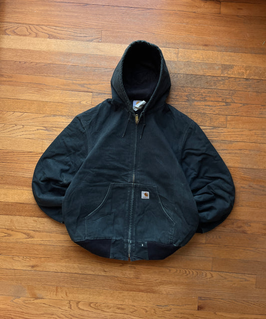 褪色黑色 Carhartt Active 夹克 - 中号