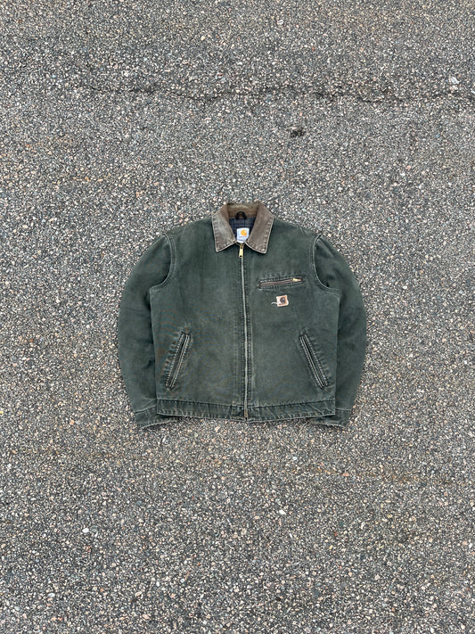 Faded Olive Green Carhartt Detroit Jacket - Medium