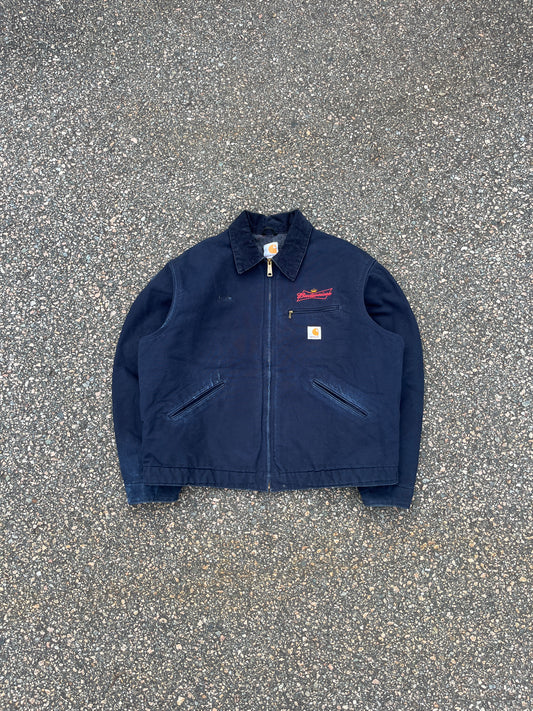 褪色海军蓝 Carhartt Budweiser 底特律夹克 - 宽松大号