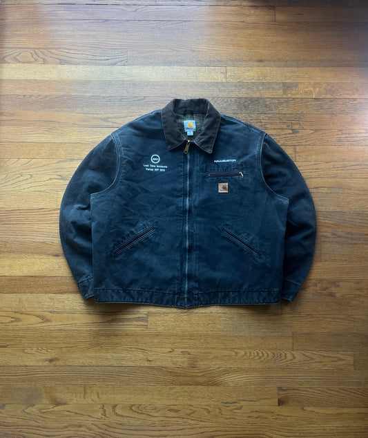 Faded Black Carhartt Detroit Jacket - XL