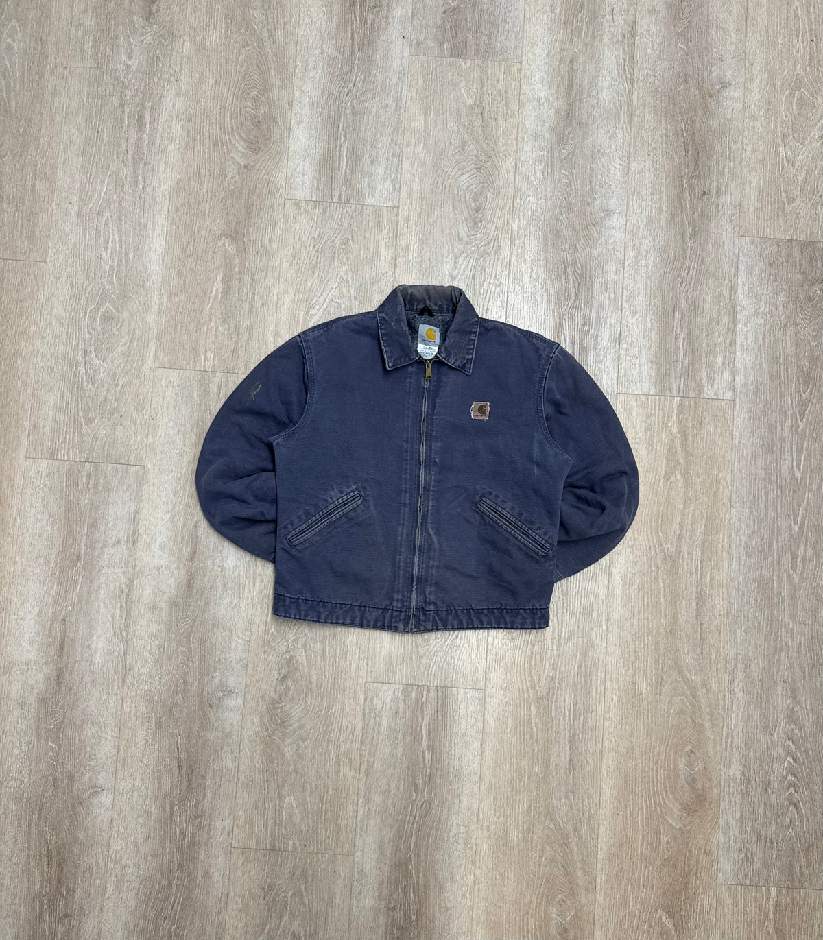 Faded Petrol Blue Carhartt Detroit Jacket - Medium