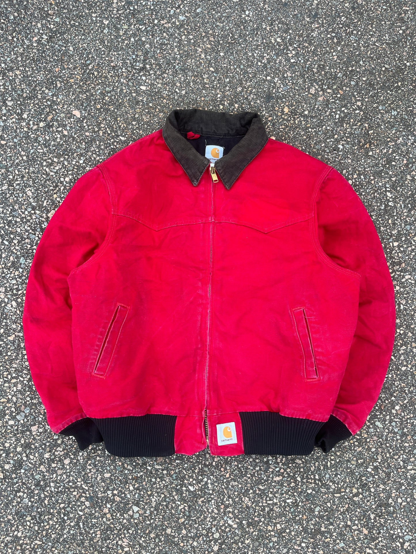 Faded Strawberry Red Carhartt Santa Fe Jacket - Large